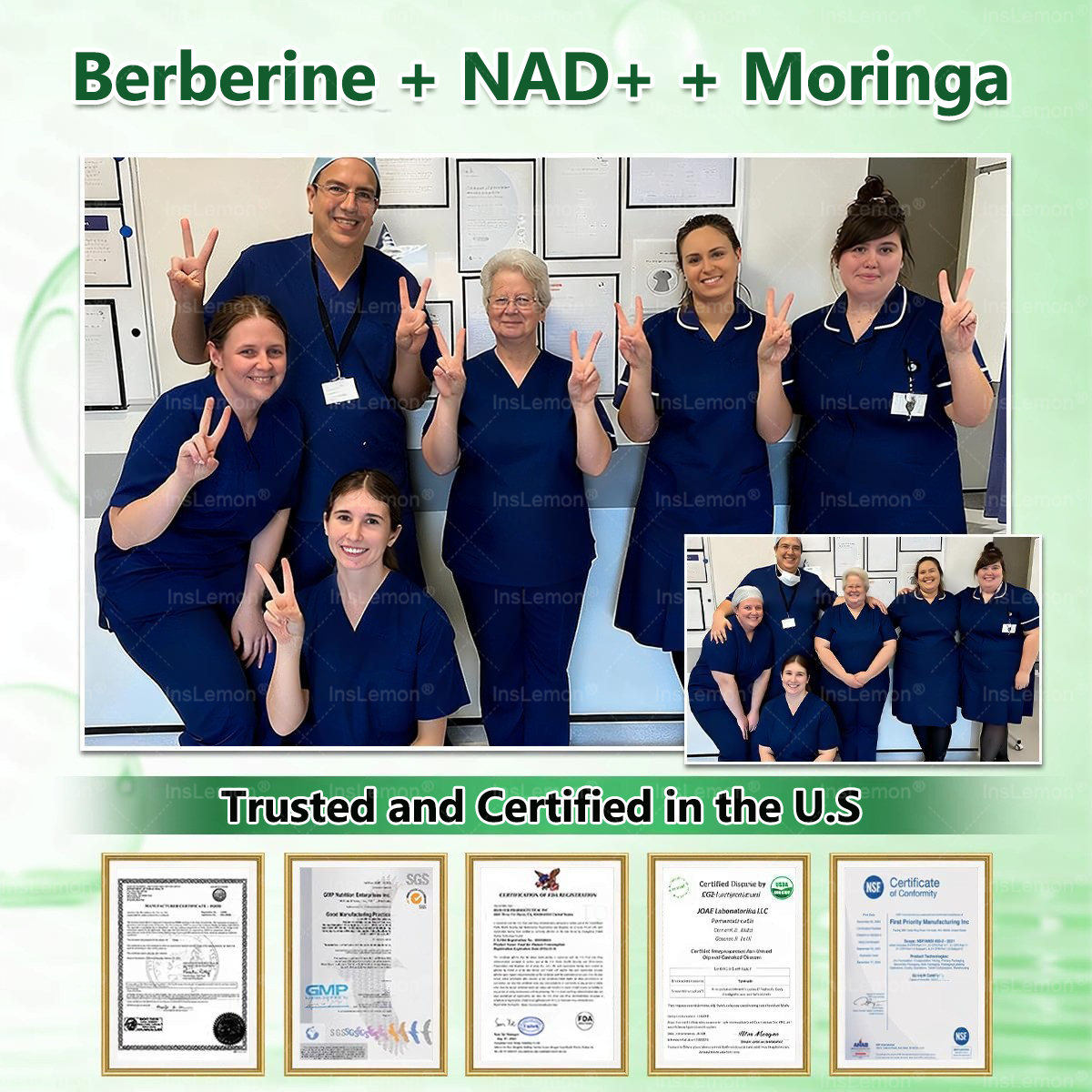 FDA Registered & GMP Certified InsLemon® Moringa × Berberine × AMPK 10-in-1 Metabolic Support Nano Microneedle Patch  (Just once a day, visible changes in 7 days)