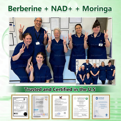 FDA Registered & GMP Certified InsLemon® Moringa × Berberine × AMPK 10-in-1 Metabolic Support Nano Microneedle Patch  (Just once a day, visible changes in 7 days)