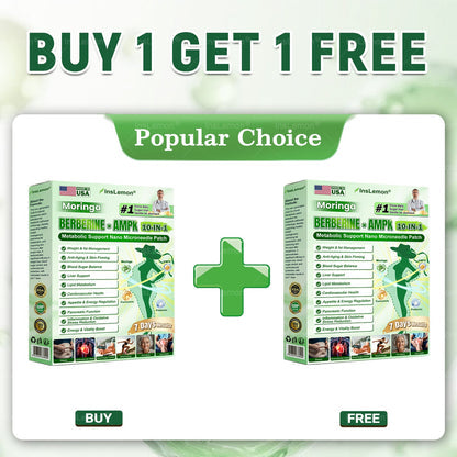FDA Registered & GMP Certified InsLemon® Moringa × Berberine × AMPK 10-in-1 Metabolic Support Nano Microneedle Patch  (Just once a day, visible changes in 7 days)
